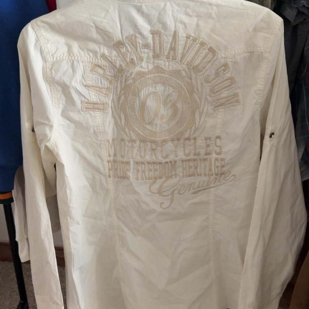 Harley-Davidson Y2K Embroidered Western Button Up Shirt